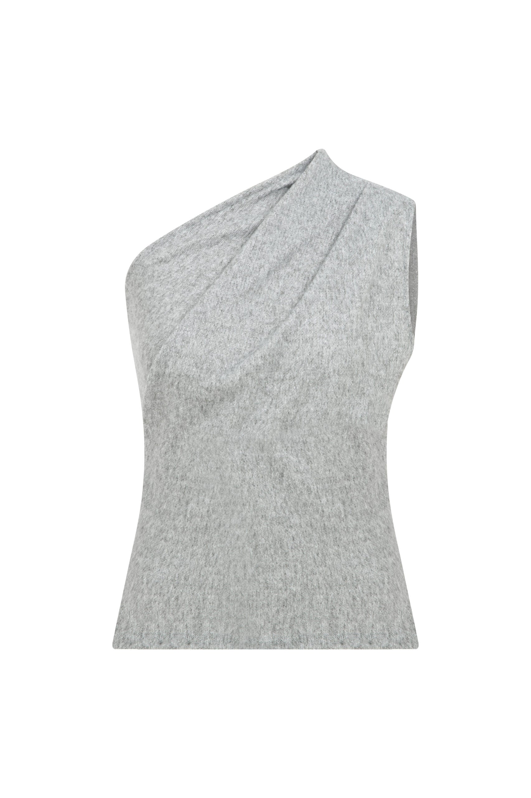 Gray One Shoulder Blouse